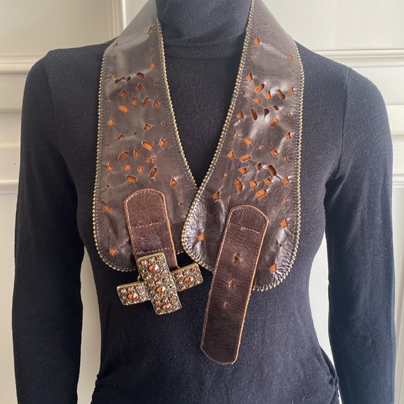 LEATHEROCK super soft brown leather belt - Picture 5 of 5